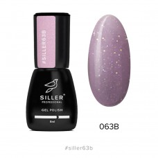 Гель-лак Siller 063B (рожевий з мікроблиском), 8мл