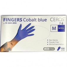 Перчатки нитриловые синие Ceros р.М, поштучно