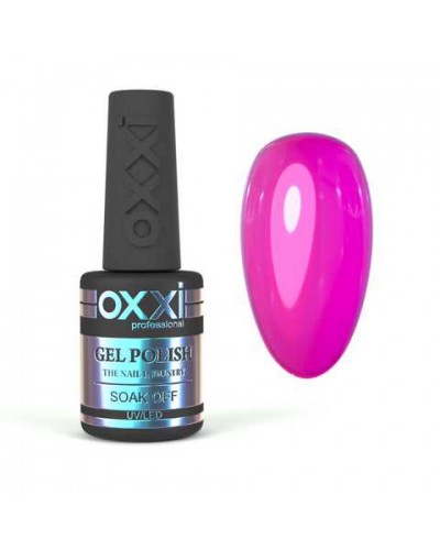 Гель лак Oxxi Витражний Crystal Glass CG№028(яркий розовый, неоновый, витражный)