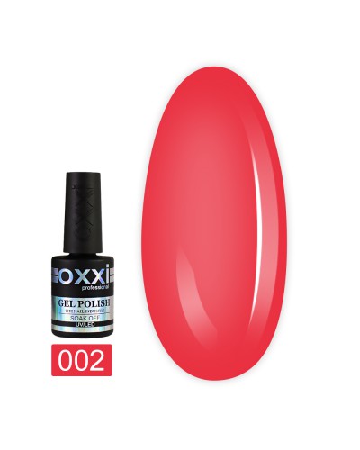 Гель лак Oxxi № 002 (красный, эмаль)