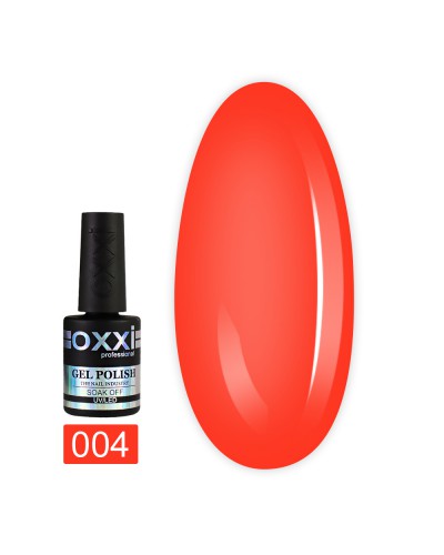 Гель лак Oxxi № 004(бледный красный, эмаль)