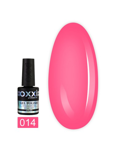 Гель лак Oxxi № 014 (розовый, эмаль)