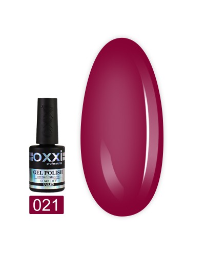 Гель лак Oxxi № 021(вишневый, эмаль)