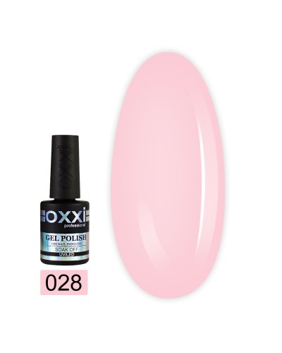 Гель лак Oxxi № 028(светлый сиренево-розовый, эмаль)
