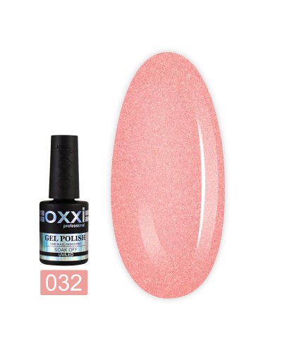 Гель лак Oxxi № 032(нежный розовый с микроблеском)