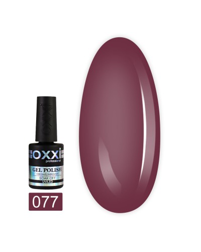 Гель лак Oxxi № 077(марсала, эмаль)