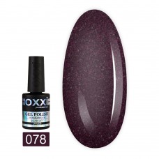 Гель лак Oxxi № 078(темный коричневый, микроблеск)