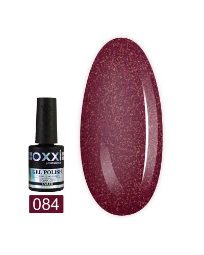 Гель лак Oxxi № 084(марсала с микроблеском)