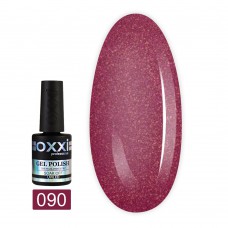 Гель лак Oxxi № 090(темный розовый с очень мелкими блестками)