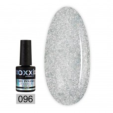 Гель лак Oxxi № 096(светлый бежевый с насыщенными мелкими блестками)