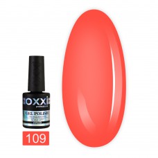 Гель лак Oxxi № 109(бледный красно-коралловый, эмаль)
