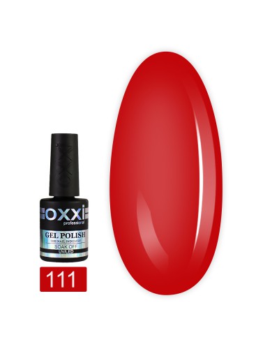 Гель лак Oxxi № 111(темный красный, эмаль)