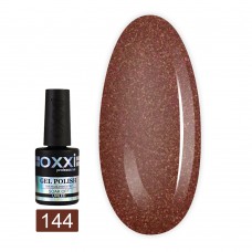 Гель лак Oxxi № 144(очень темный коричневый с микроблеском)