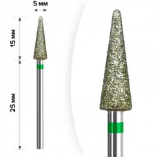 Алмазная фреза для маникюра Конус Green 5*15 mART (M-17)