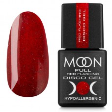 Гель-лак MOON FULL Red Flashing Disсo Gel світловідбивний №06, 8мл