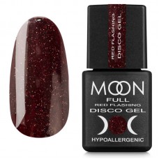 Гель-лак MOON FULL Red Flashing Disсo Gel світловідбивний №09, 8мл