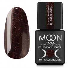 Гель-лак MOON FULL Red Flashing Disсo Gel світловідбивний №10, 8мл