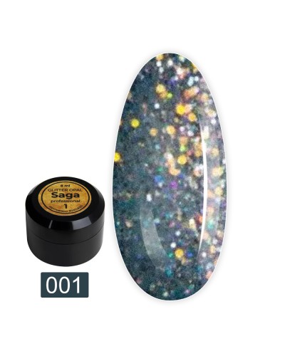 Гель Опал Saga Glitter Opal №1, 8мл
