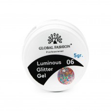 Глиттерный гель Global Fashion Luminous Glitter 06, 5гр